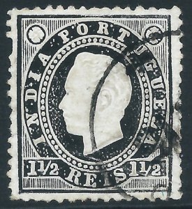 Portuguese India, Sc #174, 1-1/2r Used