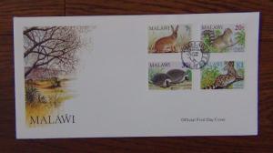 Malawi 1984 Small Mammals set on First Day Cover