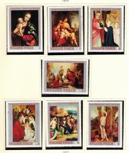 Hungary Sc 2053-9, 2060 MNH SET+ S/S of 1970 - Art, Religious Paintings