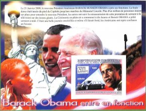 A0557 -  GUINEE Guinea - ERROR  IMPERF SHEET - OBAMA Biden LIMOUSINE cars  2009