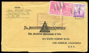 U.S. Scott 814(2) Prexies and 901 on Registered 1942 Cover