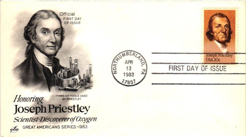 #2038 Joseph Priestley - Artcraft Cachet – Aps