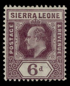 SIERRA LEONE EDVII SG81, 6d dull purple, LH MINT. Cat £12.