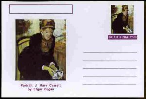 CHARTONIA, Fantasy - Portrait of Mary Cassatt - Postal Stationery Card...