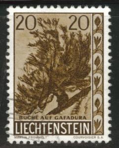 LIECHTENSTEIN Scott 353 used 1960 tree stamp CV$6