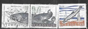 Sweden #1867-1869 Fish (U) CV $0.95