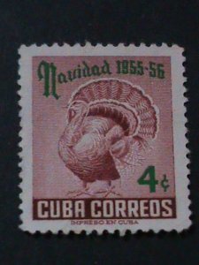 ​CUBA 1955-SC#548 CHRISTMAS'55-TURKEY-MH-VF-69 YEARS OLD STAMP HARD TO FIND