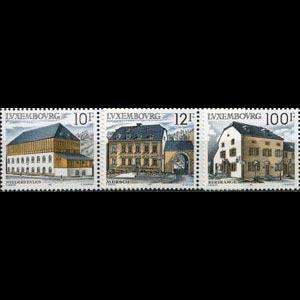 LUXEMBOURG 1987 - Scott# 775-7 Buildings Set of 3 NH