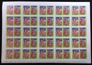ST VINCENT Sport Cycling Olympics Sheets x 8 MNH (400 Stamps) BLK17