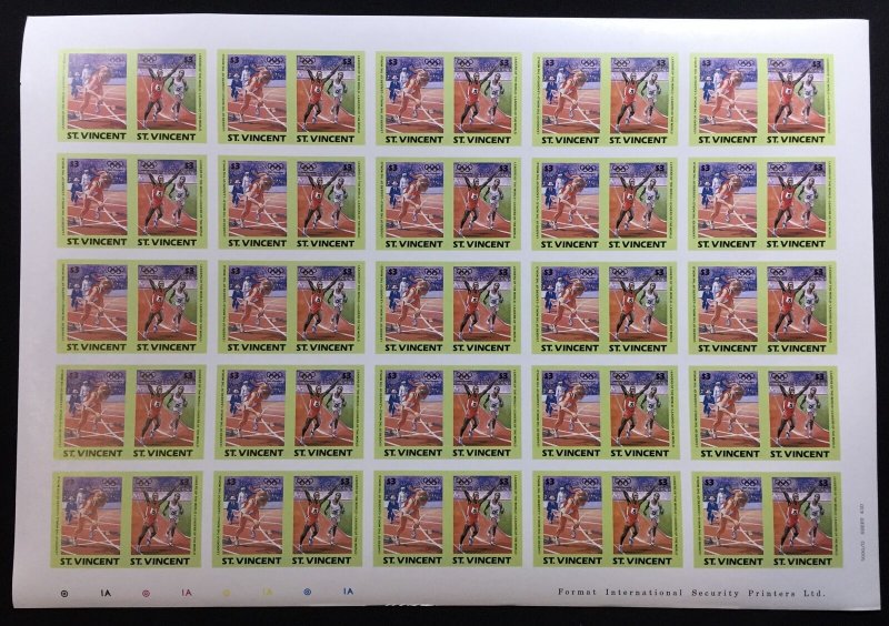 ST VINCENT Sport Cycling Olympics Sheets x 8 MNH (400 Stamps) BLK17