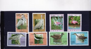 CUBA 1993 BIRDS SET OF 8 STAMPS MNH
