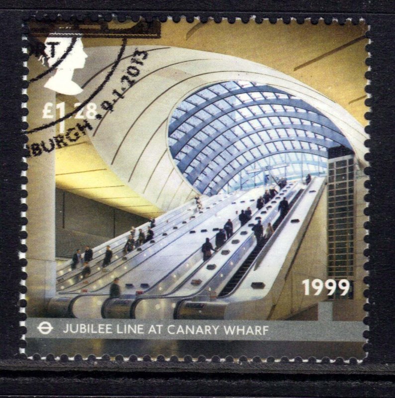 GB 2013 QE2 £1.28 London Underground Canary Wharf Ex Fdc SG 3428 ( E329 )