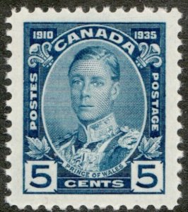 1935 Canada Sc #214 - 5¢ Prince of Wales / KGV Silver Jubilee - MH Cv $6