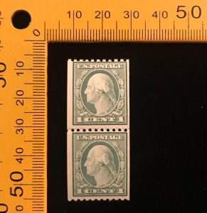 Scott 486 Coil Line Pair, MNH, Fine centering