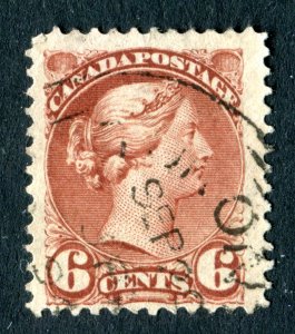 Canada 1889 QV. 6c pale chestnut. Used. SG108.