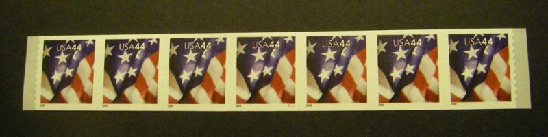 Scott 4393, 44c Flag, PNC7 #P1111, MNH Coil Beauty