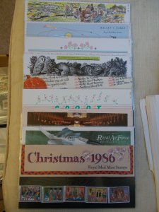 1986 Royal Mail Presentation Packs Complete Commemorative Year Set Nos 168-176