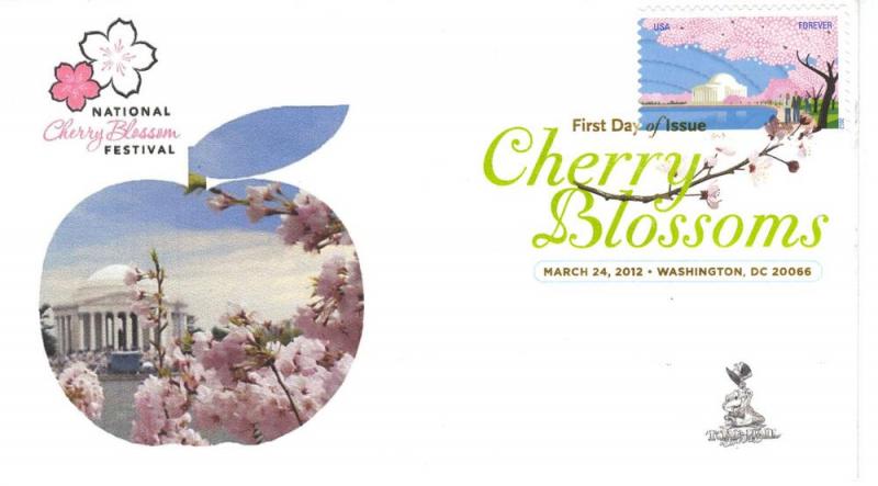 Cherry Blossoms Centennial FDC, w/DCP cancel,  #1 of 3