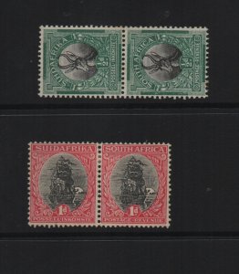 South Africa 1926 SG30 & SG31 mounted mint in pairs