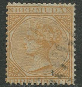 Bermuda - Scott 3 - QV Definitive - Wmk 1 -1873 - VFU -  Single 3p Stamp