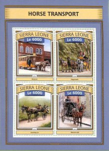 A8503 - SIERRA LEONE - Stamp Sheet - 2016 HORSE TRANSPORT