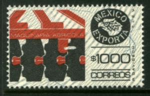 MEXICO Exporta 1501 $1000P Farm Machinery Wmk Granite Paper 9 MNH