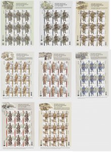 2019-2021 Ukraine stamp sheets Ukrainian Military Armed Forces 1917-1921 war MNH