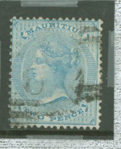 Mauritius #33v Used Single