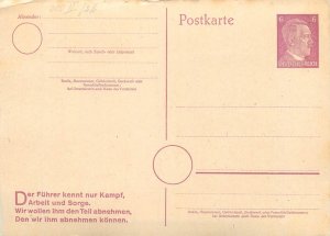 E0043 German Empire 1940s Postal Card 6 Pfennig Mint rare