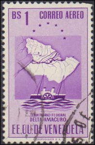 Venezuela #C453, Incomplete Set, 1952, Maps, Used