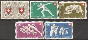 Switzerland #B191-5 MNH F-VF CV $20.00 (4083)  