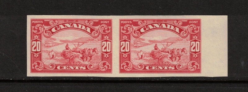 Canada #157a Extra Fine Never Hinged Imperf Pair Tiny Natural Inclusion On Back