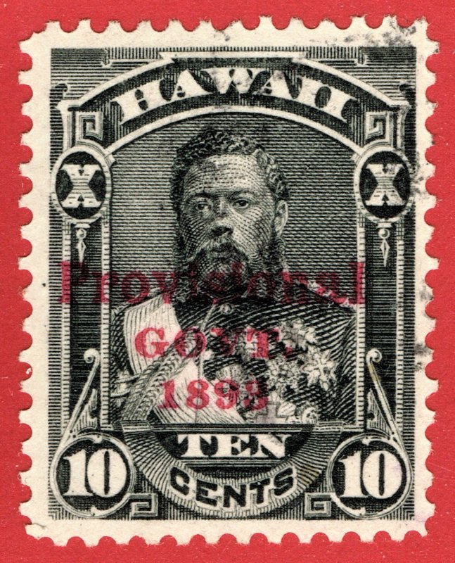 [0903] HAWAII 1893 Scott#61 used 10¢ black cv :$20