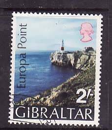 Gibraltar-Sc#233- id5-used set-Europa Point-1970-