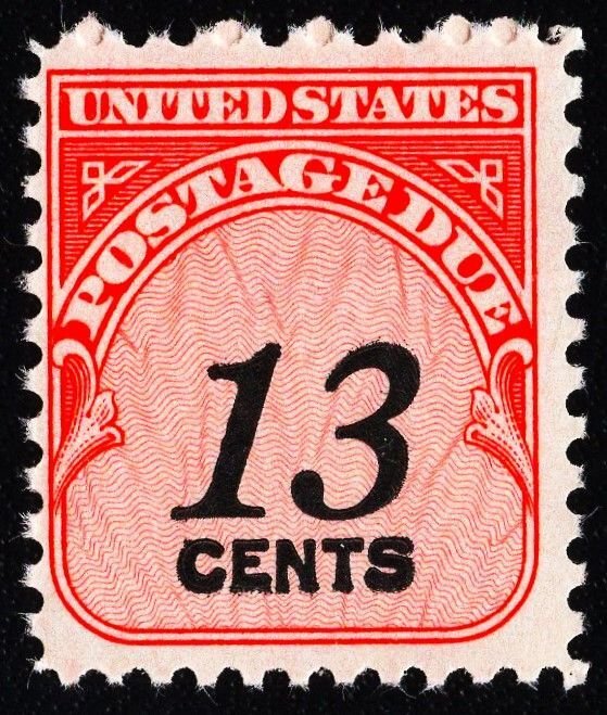 US J103 MNH VF 13 Cent Postage Due - Shiny Gum