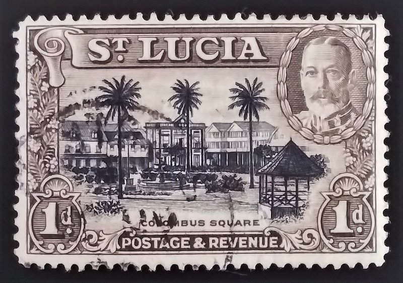 1936 SAINT LUCIA  1d USED STAMP - SCOTT #96-A16  SG # 114-19    ID:7332