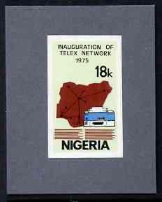 Nigeria 1975 Telex - imperf machine proof of 18k value (a...