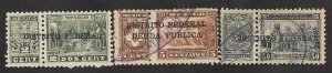 SE)1927 MEXICO  3 TAX STAMPS 2C FEDERAL DISTRICT MINT, 5C FEDERAL DISTRICT AND P