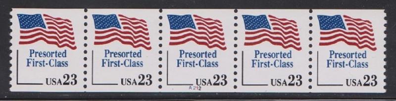 US #2605 Flag Presort F-VF MNH PNC5 #A212