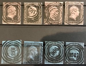 Prussia: Michel 2 & 3 Multiples Used