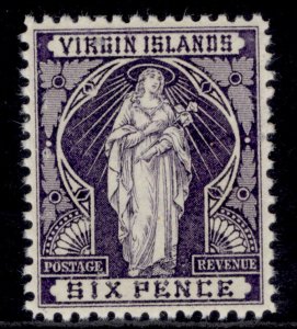 BRITISH VIRGIN ISLANDS QV SG47, 6d dull violet, LH MINT.