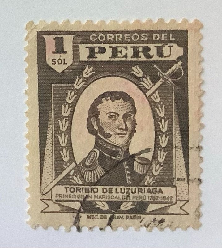 Peru 1951 Scott 441 used - 1s, Toribio de Luzuriaga