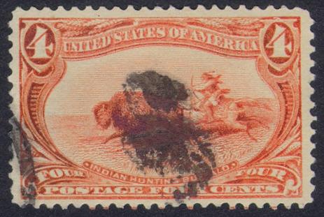 287 4c Indian Hunting Buffalo VF Used