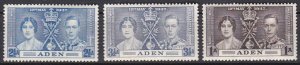 Aden Sc #13-15 Mint Hinged