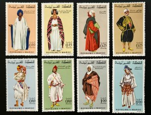 Morocco 198A-204A / 1968-1974 Regional Costume Stamps / MNH