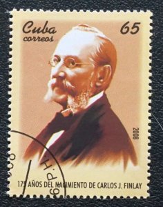 CUBA Sc# 4848  DR.  CARLOS FINLAY entymologist scientist  2008  used / cancelled