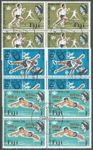 FIJI 1966 Sth Pacific Games set blocks of 4 fine used......................64778