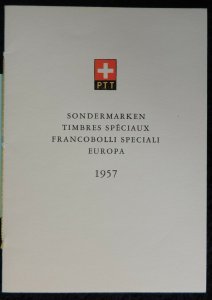 Switzerland 1957 FDC europa first day letter booklet PTT bern pm vfu