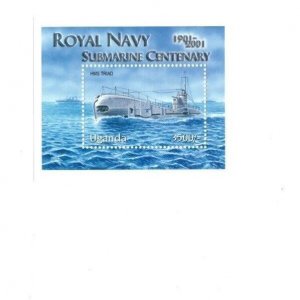 Uganda 2001 - Royal Navy Submarine - Souvenir Sheet - MNH