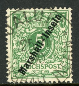 Marshall Islands 1899 Germany 5 pfg Dark Green Sc #8 VFU E597